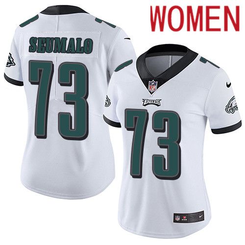 Women Philadelphia Eagles #73 Isaac Seumalo Nike White Vapor Limited NFL Jersey->women nfl jersey->Women Jersey